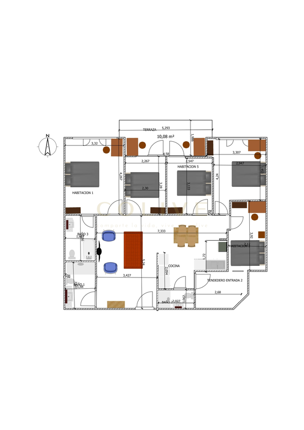 Floor plan of the house